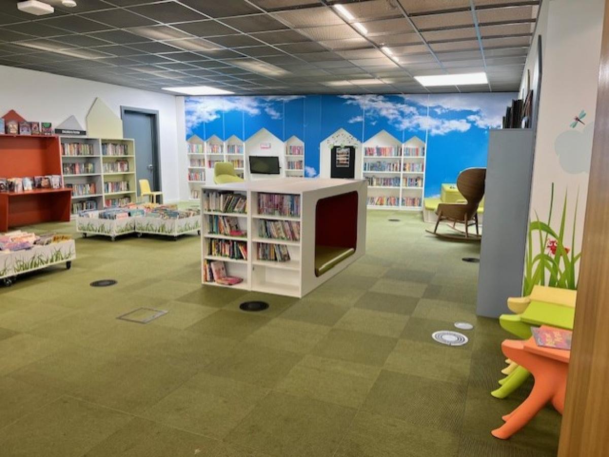 The inside of Barnsley Light Box library.