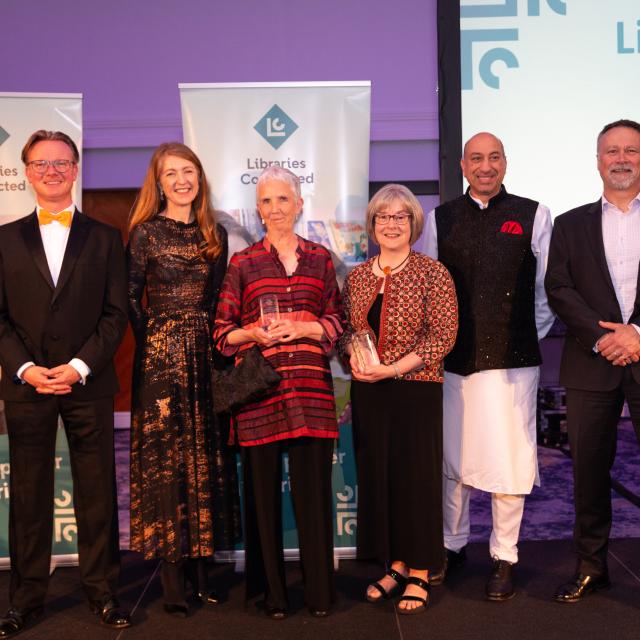 Libraries Connected Award winners with Nick Forster, Ayub Khan, Isobel Hunter and Ed Jewell.